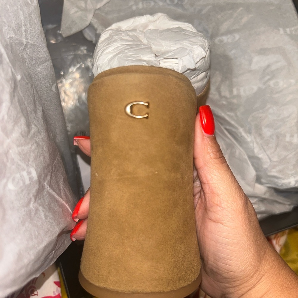 Coach suede mules